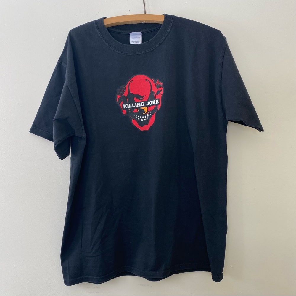 Vintage 2003 Killing Joke Clown T-Shirt Post Punk Rock Band Tee XL Black Y2K
